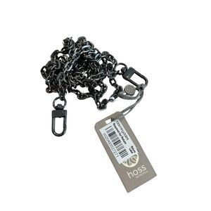 Hoss Intropia Gunmetal Silver Crossbody Bag Chain
